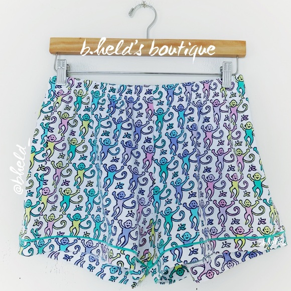 Roller Rabbit Disco Monkey Polo Pajamas in Mermaid Size Small S Brand New NWT - Picture 11 of 14